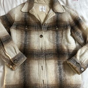 Wilfred Free Plaid Wool Jacket
